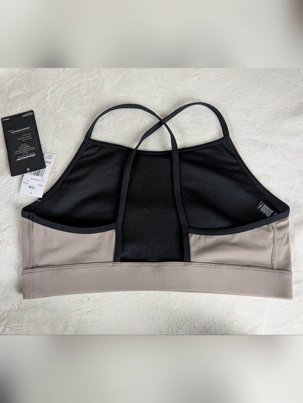 NWT TYR Joule Elite High Neck Sports Bra Cinder Cross Back Sz XL - Picture 9 of 13